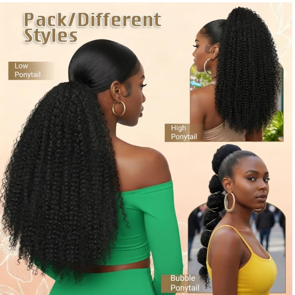 Drawstring Ponytail Extension 22" - Picture 4 of 8